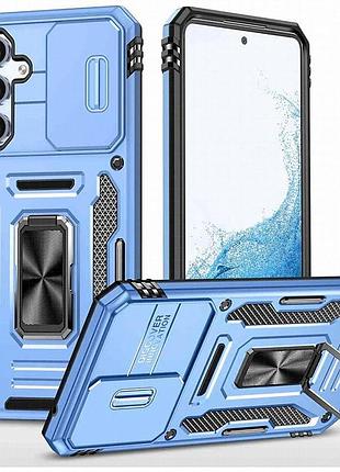Ударопрочный чехол camshield army ring для samsung galaxy a54 5g голубой / light blue