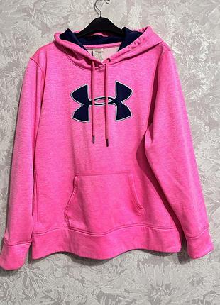 Жіноче рожеве худі від бренду under armour з капюшоном