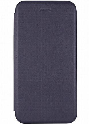 Кожаный чехол-книжка classy для xiaomi redmi 13 4g / poco m6 4g темно-синий