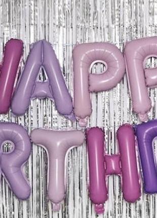 Фольговані літери пантонні happy birthday, 40 см