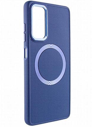 Tpu чехол bonbon metal style with magnetic fit для samsung galaxy a15 4g/5g / m15 5g синий / cosmos blue