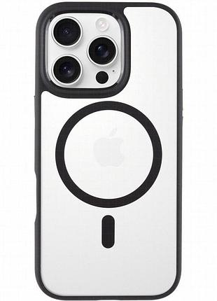 Tpu+pc чехол blueo skin friendly frosted with magnetic fit для apple iphone 16 pro max (6.9") черный / black