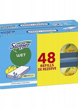 Сменные влажные салфетки для швабры swiffer 480 шт для мытья полов и других поверхностей