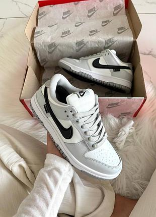 👟 кросівки nike dunk white grey gore-tex termo        / наложка bs👟