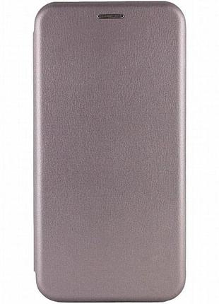 Кожаный чехол-книжка classy для samsung galaxy a36 5g / a56 5g серый