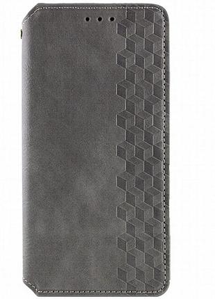 Кожаный чехол-книжка getman cubic (pu) для samsung galaxy s24+ серый