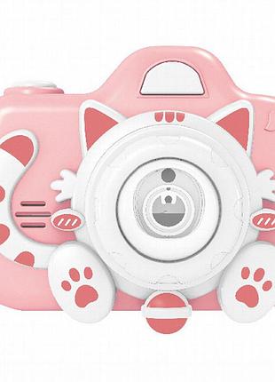 Фотокамера-генератор мыльных пузырей 1001 kitty children's camera pink