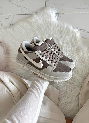 👟 кросівки      nike dunk brown grey gore-tex termo   / наложка bs👟