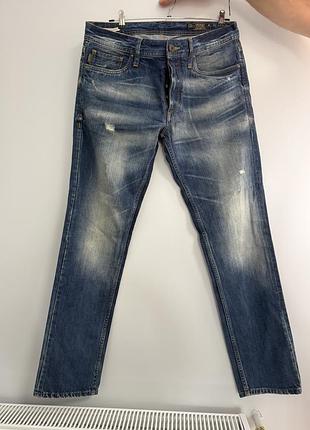 Джинси чоловічі jack & jones originals сині з потертостями