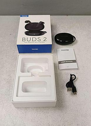 Наушники bluetooth-гарнитура tecno buds 2 black 3