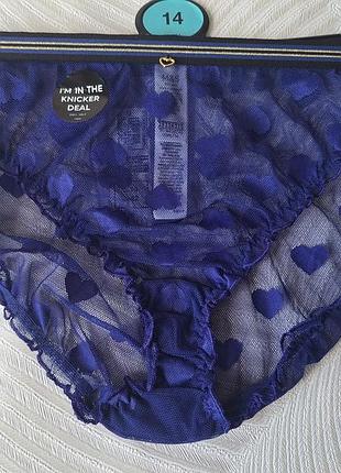 Сині в сердечки трусики фірми marks and spencer розмір 14 англійський