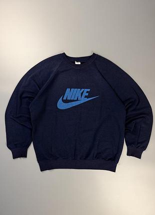 Світшот nike vintage big logo blue xl 80s 90s streetwear