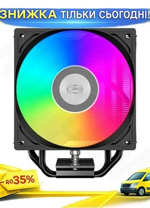 Ku кулер для процессора universal fit pccooler black argb активное охлаждение для intel amd до 235 вт uni2l_k
