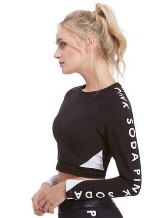 Кофта жіноча pink soda sport чорна з білим, розмір s