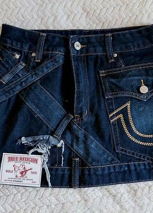 Джинсовая юбка в стиле true religion