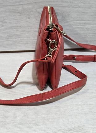 Кожаная кросс боди сумка massimo dutti, оригинал 3