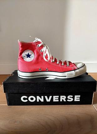 Кеди унісекс converse червоні високі, розмір 41.5