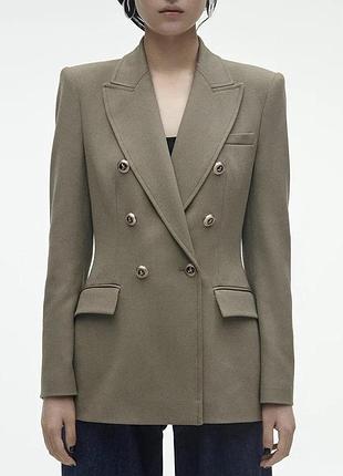 Двубортний елегантний піджак zara