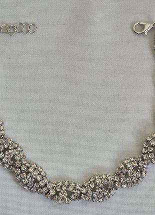 Ошатний вечірній браслет зі стразами «luxury bracelet», новий
