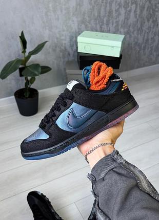 👟 кросівки   nike sb dunk low pro x bluetile pitch blue/black      / наложка bs👟