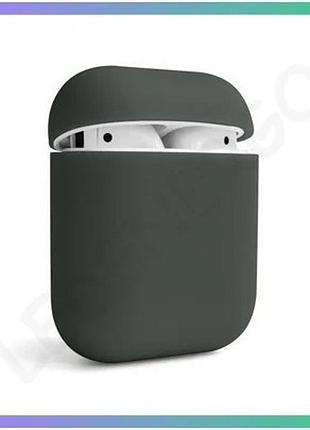 Чехол для airpods slim серый силиконовый защитный для наушников apple sku_2710000176237 sku_stcom_2710000176237