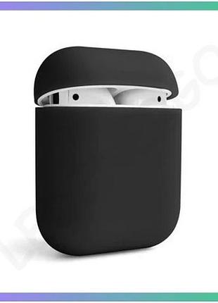 Чехол для airpods slim черный силиконовый защитный чехол для наушников apple sku_2710000176206 sku_stcom_2710000176206