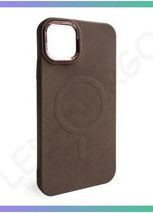 Чехол magsafe textured для apple iphone 11 pro max коричневий силіконовий чохол-накладка без логотипу sku_stcom_2710000316213