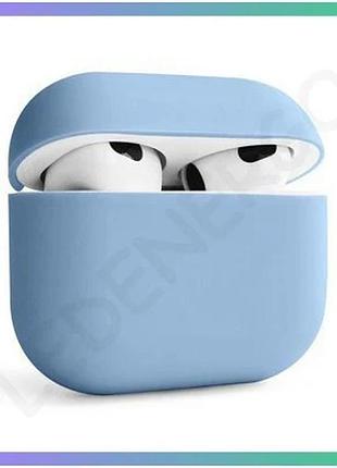 Чехол для airpods 3 slim силиконовый голубой защитный чехол для наушников apple sku_2710000234982 sku_stcom_2710000234982