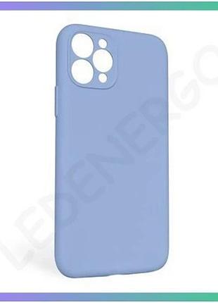 Чехол силиконовый для apple iphone 11 pro max светло-голубой закрытая камера без логотипа накладка на sku_stcom_2710000254591