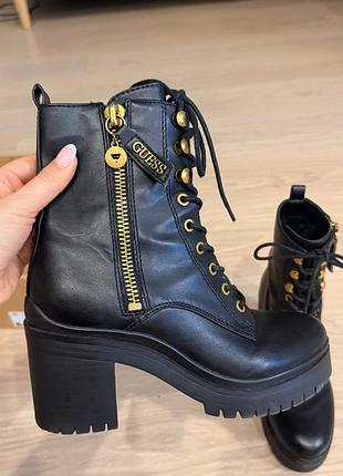Чоботи жіночі guess чорні, розмір 37, шкіра