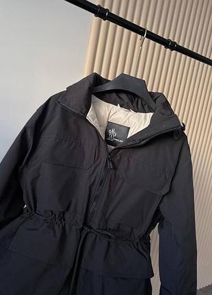 Парка чорна moncler пух 6