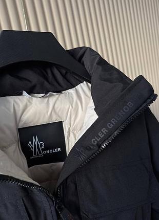 Парка чорна moncler пух 4