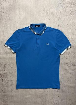 Оригінальне чоловіче сине поло fred perry в ідеальному стані розмір s-m