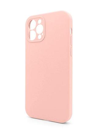 Чехол full silicone case для apple iphone 12 pro max розовый закрытая камера без логотипа силиконовая sku_stcom_2710000258322