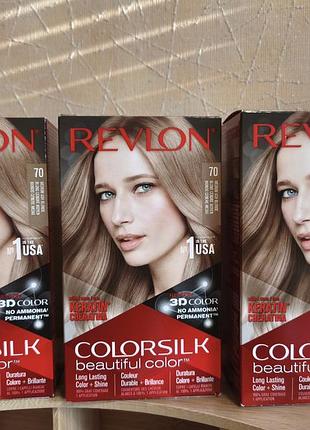 Фарба для волосся revlon colorsilk 70 стійка без аміаку medium ash blonde