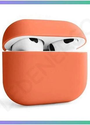Чехол для airpods 3 apple силіконовий помаранчевий захисний чохол для навушників бездротовий чохол sku sku_stcom_2710000234869