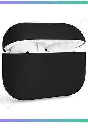 Чехол для airpods pro slim черный силиконовый защитный чехол для наушников apple sku_2710000192497 sku_stcom_2710000192497