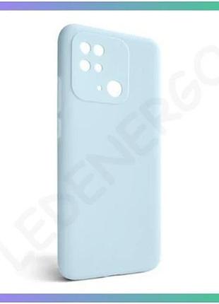 Силиконовый чехол для xiaomi redmi 10c голубой без логотипа чехол-накладка для смартфона sku_271000024 sku_stcom_2710000241911