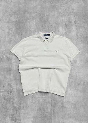Поло ralph lauren оригінал біле чоловіче бавовняна теніска кофта ральф лорен