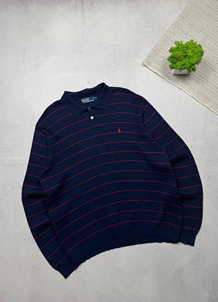 Светр джемпер чоловічий polo ralph lauren vintage оригінальна кофта в смужку преміальна