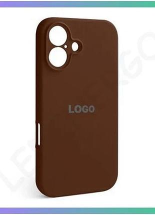 Чехол full silicone case для apple iphone 16 коричневый с закрытой камерой силиконовый чехол-накладка sku_stcom_2710000318989