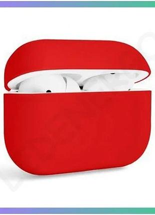 Чехол для airpods pro slim красный силиконовый защитный чехол для наушников apple sku_2710000192534 sku_stcom_2710000192534