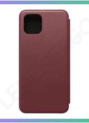 Чехол-книжка premium для samsung galaxy a03 бордовый с отделением для карт шкірозамінник для смартфона sku_stcom_2710000262718