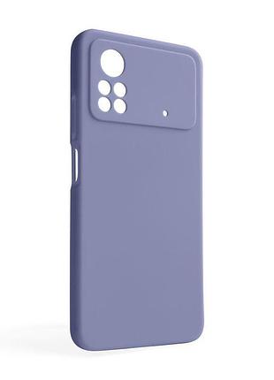 Чехол силиконовый для xiaomi poco x4 pro лавандовый накладка для защиты смартфона без логотипа sku_stcom_2710000241492