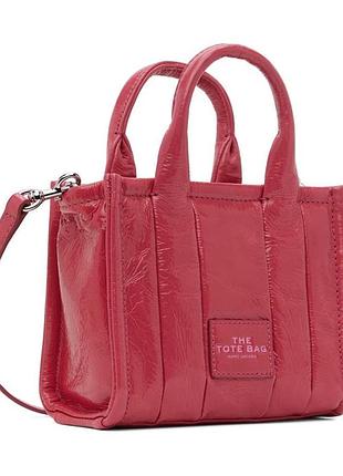 Сумка женская marc jacobs the shiny crinkle micro tote magenta h064l03fa22-608