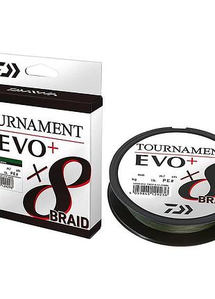 Шнур daiwa tournament x8 braid evo+ 0.14mm 270m dark green (12760-114)