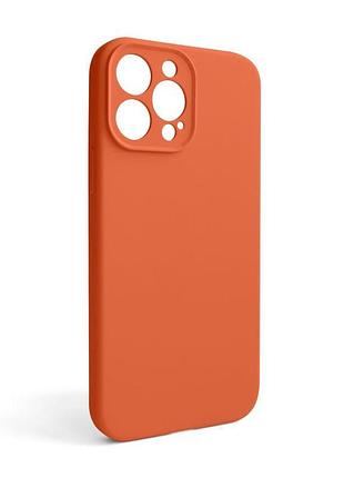 Чехол full silicone case для apple iphone 13 pro max оранжевый закрытая камера без логотипа силиконовы sku_stcom_2710000236252