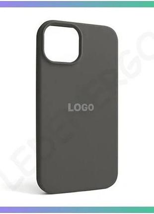 Чехол full silicone case для apple iphone 14 серый силиконовый чехол-накладка с логотипом открытая кам sku_stcom_2710000313472
