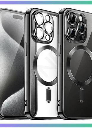 Чехол magsafe для apple iphone 16 pro max черный накладка с защитой камеры и закрытым низом sku_271000 sku_stcom_2710000309024