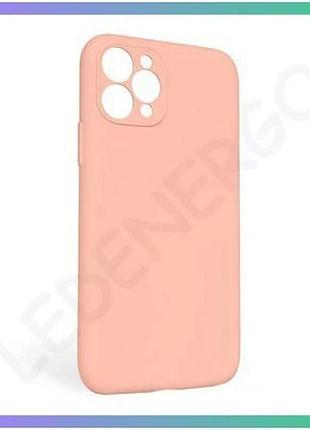 Чохол силіконовий для apple iphone 11 pro max рожевий без логотипу закрита камера накладка для смартфо sku_stcom_2710000254355